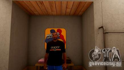 Realistic Gucci Tshirt Black для GTA San Andreas Definitive Edition