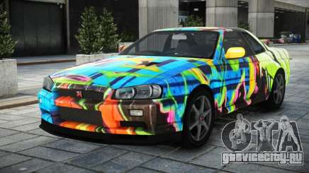 Nissan Skyline R34 GT-R V-Spec II Nur S11 для GTA 4