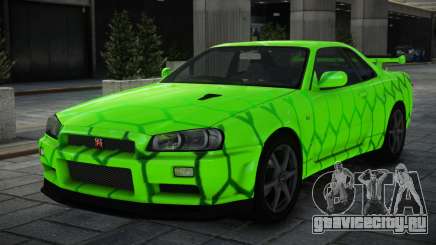 Nissan Skyline R34 GT-R V-Spec II Nur S7 для GTA 4