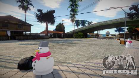 Снеговик вместо гидранта для GTA San Andreas