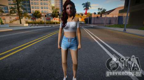 Девушка в обычной одежде v19 для GTA San Andreas