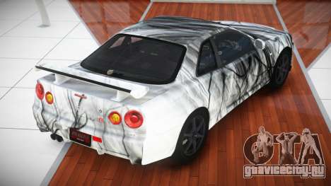 Nissan Skyline R34 X GT-R S3 для GTA 4