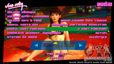 Kokoro from DOA Menu для GTA Vice City