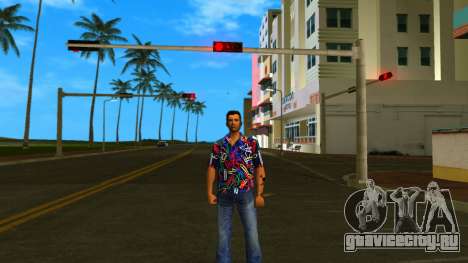 Томми в винтажной рубашке v4 для GTA Vice City