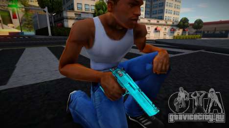 Neon Blue Deagle для GTA San Andreas