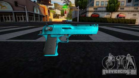 Neon Blue Deagle для GTA San Andreas