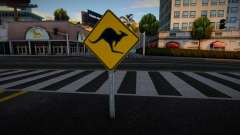 Kangaroo Road Sign для GTA San Andreas