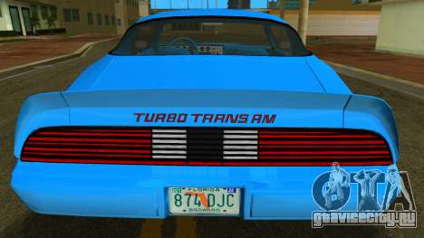 Pontiac Firebird Trans Am Turbo 4.9 1980 для GTA Vice City