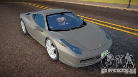 2010 Ferrari 458 Italia Undercover Police для GTA San Andreas