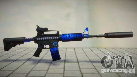 Blue M4 Toxic Dragon by sHePard для GTA San Andreas
