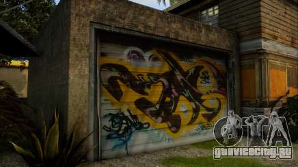 Grove CJ Garage Graffiti v7 для GTA San Andreas Definitive Edition