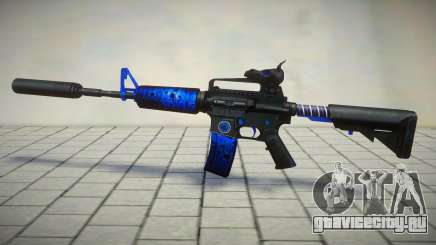 Blue M4 Toxic Dragon by sHePard для GTA San Andreas